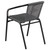 Flash Furniture TLH-087RD-037GY2-GG Gray Steel Round Table Set with 2 Chairs