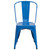 Flash Furniture ET-CT002-4-30-BL-GG Blue Steel Square Table Set with 4 Chairs