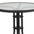 Flash Furniture TLH-087-BK-GG Black Powder Coated Metal Base With Tempered Glass Round Patio Table