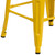 Flash Furniture CH-31320-30-YL-WD-GG Yellow Textured Wood Seat With Galvanized Steel Backless Bar Stool