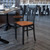 Flash Furniture XU-DG-6Q2B-VRT-CHYW-GG Metal Vertical Slat Back .62" Thick Cherry Finish Plywood Seat Hercules Series Restaurant Chair