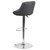 Flash Furniture CH-82028A-GY-GG Gray Vinyl with Contemporary Style Chrome Base Swivel Bar Stool