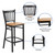 Flash Furniture XU-DG-6R6B-VRT-BAR-NATW-GG Natural Finish Seat Steel Black Powder Coated Frame Hercules Series Restaurant Bar Stool