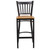 Flash Furniture XU-DG-6R6B-VRT-BAR-NATW-GG Natural Finish Seat Steel Black Powder Coated Frame Hercules Series Restaurant Bar Stool