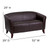 Flash Furniture 111-2-BN-GG Brown LeatherSoft with Cherry Stained Wood Feet Hercules Imperial Series Reception Loveseat