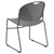 Flash Furniture RUT-188-GY-GG Gray Plastic Textured Seat Hercules Series Ultra Compact Stacking Chair