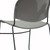 Flash Furniture RUT-188-GY-GG Gray Plastic Textured Seat Hercules Series Ultra Compact Stacking Chair