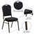 Flash Furniture FD-C01-GOLDVEIN-S0806-GG Black Patterned Fabric Gold Vein Powder Coated Frame Finish Hercules Series Stacking Banquet Chair