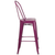 Flash Furniture ET-3534-30-PUR-GG Purple Galvanized Steel Drain Holes In Seat Bar Stool