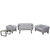 Flash Furniture 111-SET-GY-GG Gray LeatherSoft with Sturdy Hardwood Construction Hercules Imperial Series Reception Set