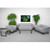 Flash Furniture 111-SET-GY-GG Gray LeatherSoft with Sturdy Hardwood Construction Hercules Imperial Series Reception Set