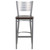 Flash Furniture XU-DG-60402-BAR-WALW-GG Walnut Finish Seat With Slat Back Steel Silver Powder Coated Frame Hercules Series Restaurant Bar Stool