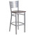 Flash Furniture XU-DG-60402-BAR-WALW-GG Walnut Finish Seat With Slat Back Steel Silver Powder Coated Frame Hercules Series Restaurant Bar Stool