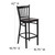 Flash Furniture XU-DG-6R6B-VRT-BAR-MAHW-GG Mahogany Finish Seat Steel Black Powder Coated Frame Hercules Series Restaurant Bar Stool