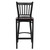 Flash Furniture XU-DG-6R6B-VRT-BAR-MAHW-GG Mahogany Finish Seat Steel Black Powder Coated Frame Hercules Series Restaurant Bar Stool