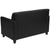 Flash Furniture BT-827-2-BK-GG Black LeatherSoft with Black Wood Feet Hercules Diplomat Series Reception Loveseat