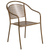 Flash Furniture CO-3-GD-GG Gold Steel with Arms Curved Round Back and Seat Patio Stacking Armchair