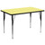 Flash Furniture XU-A3672-REC-YEL-T-A-GG 72" W x 36" D x 21.12" - 30.12" Adjustable Height Rectangular Yellow Activity Table