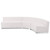 Flash Furniture ZB-803-750-SET-WH-GG White LeatherSoft with Brushed Stainless Steel Base Modular Hercules Alon Series Reception Configuration
