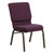 Flash Furniture FD-CH02185-GV-005-GG Plum 19.25" Width Gold Vein Frame Finish Hercules Series Stacking Church Chair