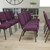 Flash Furniture FD-CH02185-GV-005-GG Plum 19.25" Width Gold Vein Frame Finish Hercules Series Stacking Church Chair