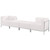 Flash Furniture ZB-IMAG-SET7-WH-GG White LeatherSoft With Integrated Stainless Steel Legs Modular Hercules Imagination Series Chair And Ottoman Set