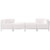 Flash Furniture ZB-IMAG-SET7-WH-GG White LeatherSoft With Integrated Stainless Steel Legs Modular Hercules Imagination Series Chair And Ottoman Set