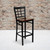 Flash Furniture XU-DG6R7BWIN-BAR-MAHW-GG Mahogany Finish Seat With Window Back Steel Black Powder Coated Frame Hercules Series Restaurant Bar Stool