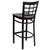 Flash Furniture XU-DG6R7BWIN-BAR-MAHW-GG Mahogany Finish Seat With Window Back Steel Black Powder Coated Frame Hercules Series Restaurant Bar Stool