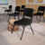 Flash Furniture RUT-EO1-01-PAD-RTAB-GG Black Flip-Up Right Handed Plastic Tablet Arm Upholstered Seat and Back Hercules Series Ergonomic Shell Chair