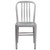 Flash Furniture CH-61200-18-SIL-GG Vertical Slat Back For Indoor/Outdoor Commercial and Residential Use Silver Chair