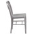 Flash Furniture CH-61200-18-SIL-GG Vertical Slat Back For Indoor/Outdoor Commercial and Residential Use Silver Chair