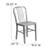 Flash Furniture CH-61200-18-SIL-GG Vertical Slat Back For Indoor/Outdoor Commercial and Residential Use Silver Chair