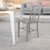 Flash Furniture CH-61200-18-SIL-GG Vertical Slat Back For Indoor/Outdoor Commercial and Residential Use Silver Chair