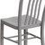 Flash Furniture CH-61200-18-SIL-GG Vertical Slat Back For Indoor/Outdoor Commercial and Residential Use Silver Chair