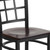 Flash Furniture XU-DG6Q3BWIN-WALW-GG Metal Window Pane Back .62" Thick Walnut Finish Plywood Seat Hercules Series Restaurant Chair