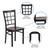 Flash Furniture XU-DG6Q3BWIN-WALW-GG Metal Window Pane Back .62" Thick Walnut Finish Plywood Seat Hercules Series Restaurant Chair