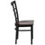 Flash Furniture XU-DG6Q3BWIN-WALW-GG Metal Window Pane Back .62" Thick Walnut Finish Plywood Seat Hercules Series Restaurant Chair