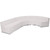 Flash Furniture ZB-803-760-SET-WH-GG White LeatherSoft with Brushed Stainless Steel Base Modular Hercules Alon Series Reception Configuration
