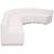 Flash Furniture ZB-803-760-SET-WH-GG White LeatherSoft with Brushed Stainless Steel Base Modular Hercules Alon Series Reception Configuration