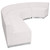 Flash Furniture ZB-803-760-SET-WH-GG White LeatherSoft with Brushed Stainless Steel Base Modular Hercules Alon Series Reception Configuration