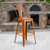 Flash Furniture ET-3534-30-OR-GG Orange Galvanized Steel Drain Holes In Seat Bar Stool