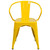 Flash Furniture CH-31270-YL-GG Yellow Galvanized Steel with Arms Vertical Slat Back and Drain Hole Seat Armchair