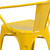Flash Furniture CH-31270-YL-GG Yellow Galvanized Steel with Arms Vertical Slat Back and Drain Hole Seat Armchair