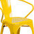 Flash Furniture CH-31270-YL-GG Yellow Galvanized Steel with Arms Vertical Slat Back and Drain Hole Seat Armchair