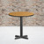 Flash Furniture XU-RD-30-NATTB-T2222-GG 30" Dia. Round Natural Laminated Dining Height Table with Four Pointed Pedestal Base