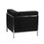 Flash Furniture ZB-IMAG-RIGHT-CORNER-GG Black LeatherSoft Upholstery Seat and Back Hercules Imagination Series Right Corner Chair