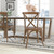 Flash Furniture X-BACK-DNAT Dark Natural Bent X Back Elmwood Side Chair