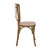 Flash Furniture X-BACK-DNAT Dark Natural Bent X Back Elmwood Side Chair