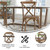Flash Furniture X-BACK-DNAT Dark Natural Bent X Back Elmwood Side Chair